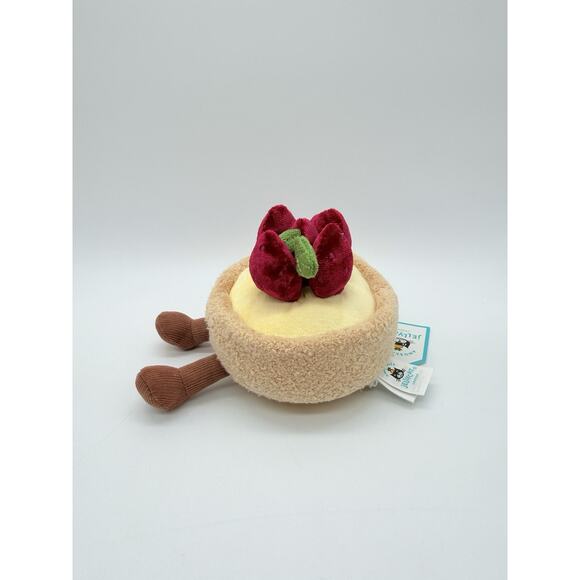 105412993_060_b Jellycat Amuseables Fleurette Tarte Aux Fraises Strawberry Dessert NWT With Bag